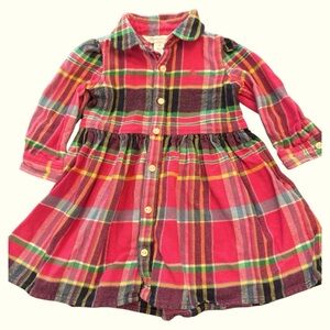 Ralph Lauren plaid pink tartan dress in soft cotton size 6 months